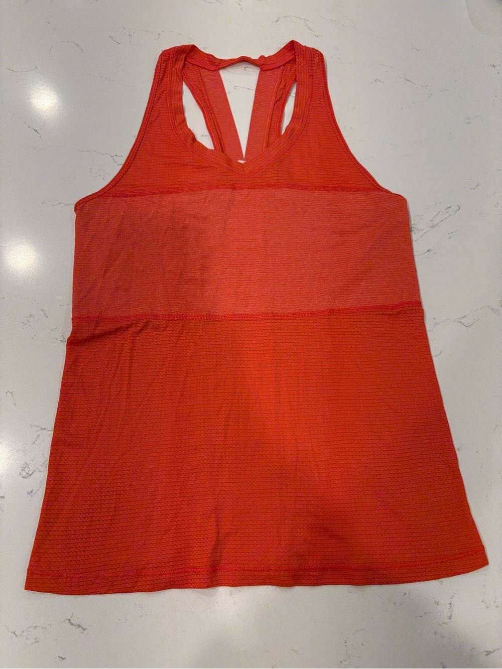 Lululemon Women’s Orange Racerback Tank Top - Lightweight Women's Activewear-sz6